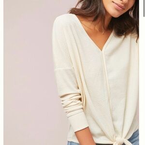 Anthropologie, Anama, Alki Textured Top, XS, Ivory, Excellent Condition